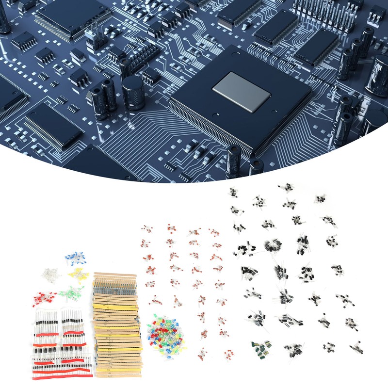 Super Electronic Component Kit 7 Values Set Resistor Diode Capacitor