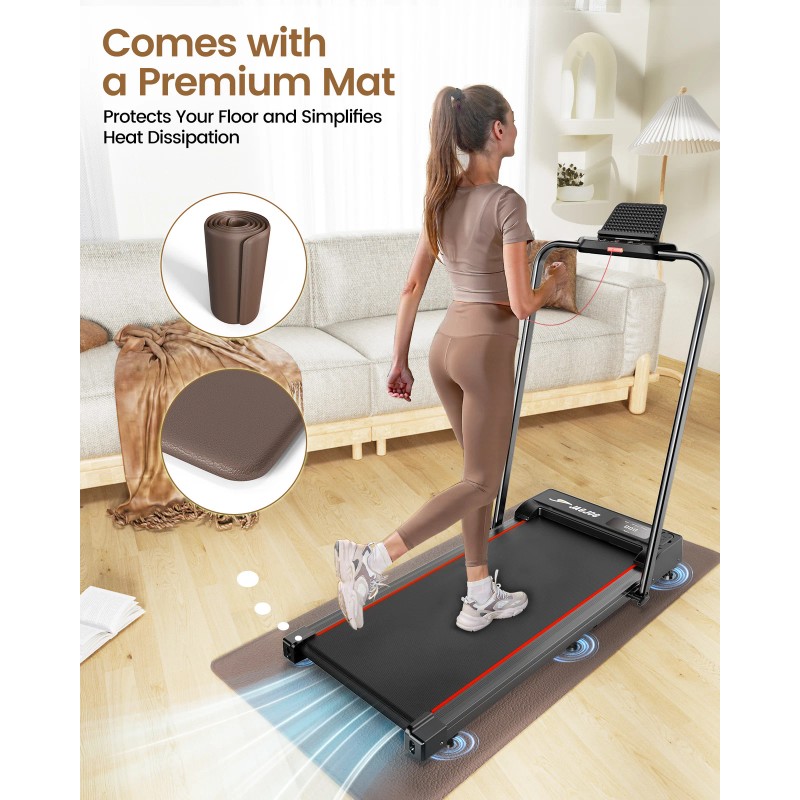 Jagjog Foldable Treadmill Under Desk Walking Pad for Home Gym