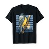Retro Bird Watcher Chickadee Nature Forest Moon Birds T-Shirt