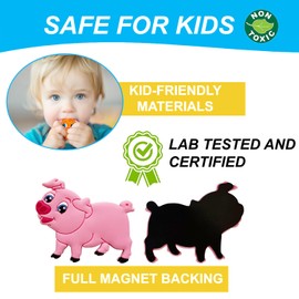 Refrigerator Magnets for Toddlers Farm Animals - Big Rubber Toddler Fridge Magnets for Kids - Learning Preschool Baby Magnet for Refrigerator and Whiteboard - Cute Kid Magnetic Animal Toys Gifts