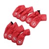 9Pcs Golf Iron Head Covers PU Waterproof Golf Club Headcovers