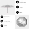 Compact Travel Umbrella UV Protection Sunshade,Silver Titanium，Lightweight Mini Umbrella Folding