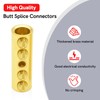 BAALA 6 Gauge Wire Butt Connectors Kit Pure Brass, 6PCS