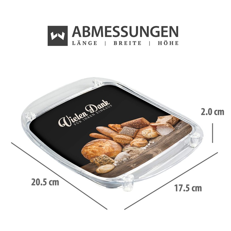 WIRKSAM WERBEN Payment Plate Cash Tray for Bakers, Bakeries &