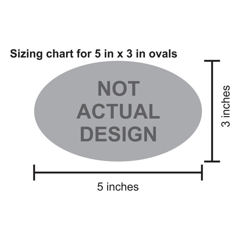 StickerTalk Oval Florida Vinyl Sticker, 5 inches by 3 inches