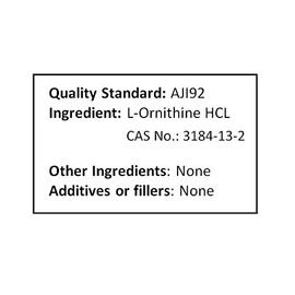 NuSci NuSci L-Ornithine Pure Powder 500g (1.1 lb, 17.6 oz) AJI