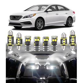 BMT xms Car Interior LED Light Replacement for Hyundai Sonata YF LF DN8 2011-2019,6000K Super Bright Interior Light Bulbs Package, 11pcs