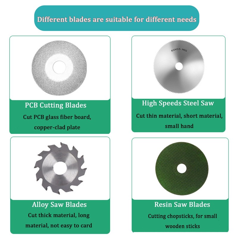Mini table Saw, 7 Speed Adjustable Power Supply,Multi-Functional mini Table