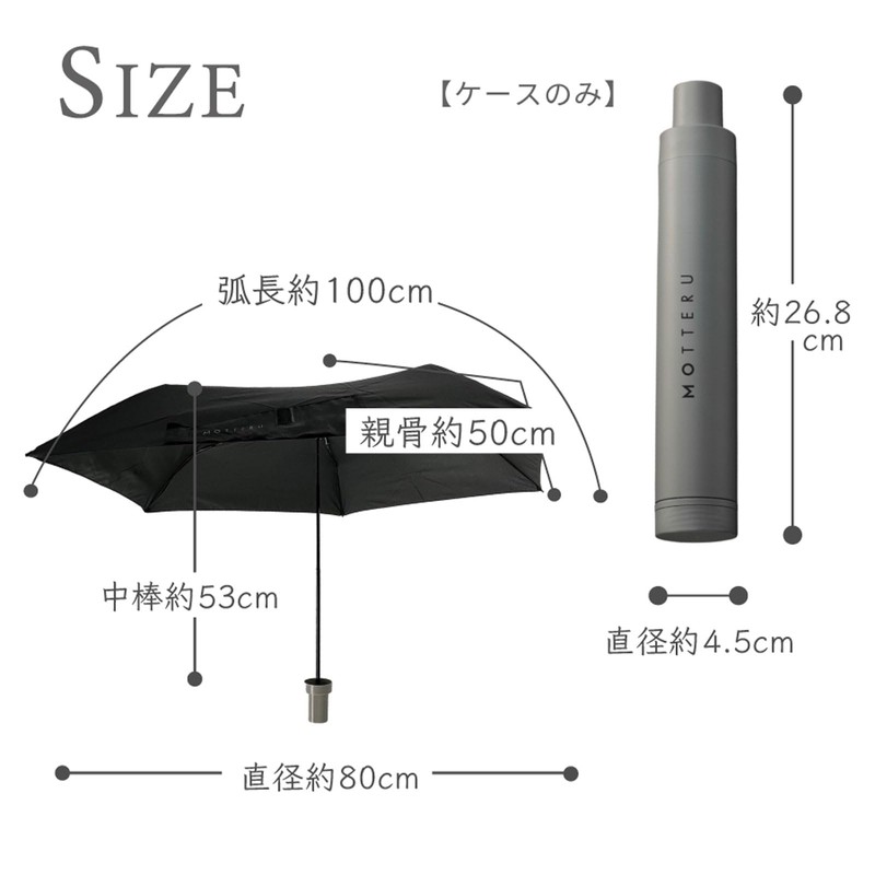 ITSUMO (Itsumo) Slim Bottle Folding Umbrella LIGHT (All-Weather) Gray |
