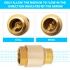 ChillWaves Brass In-Line Spring Check Valve DN20 3/4" Male x