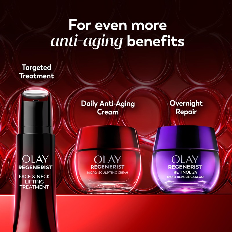 Olay Face Moisturizer, Regenerist Micro-Sculpting Cream for Women, Fragrance-Free -