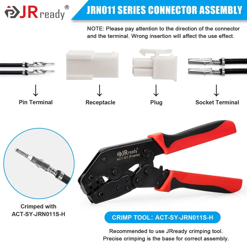 JRready ST6519 238Pcs Mini-Fit Jr Pin Connector Kit Wire Automotive