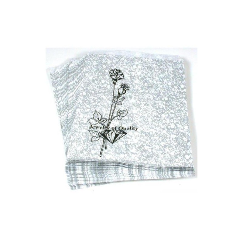 888 Display USA® - 100 Silver Paper Gift Flat Shopping