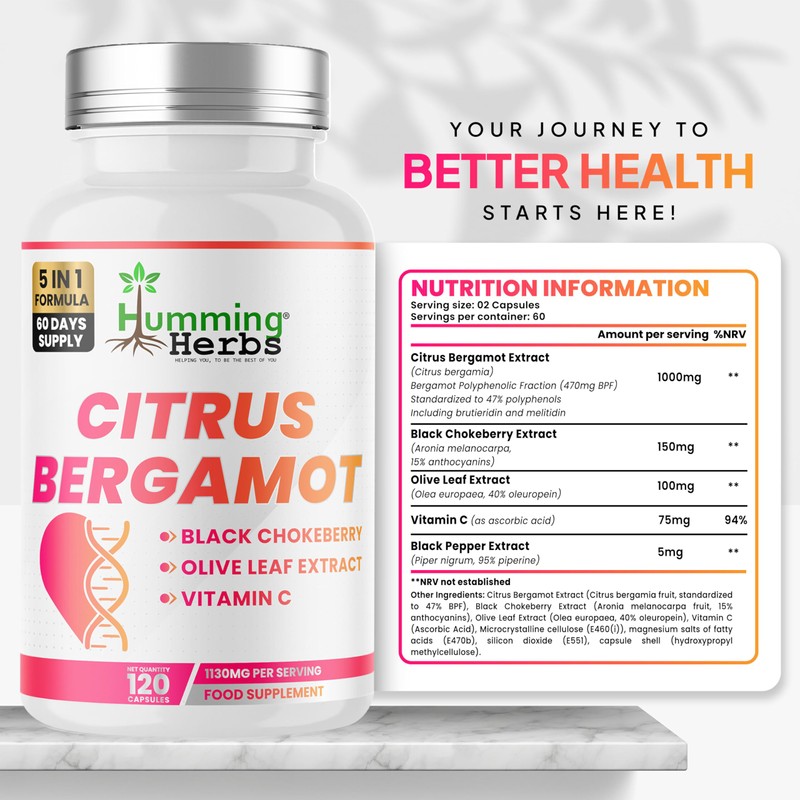 Humming Herbs Citrus Bergamot Complex 1121mg – 60 Day Supply