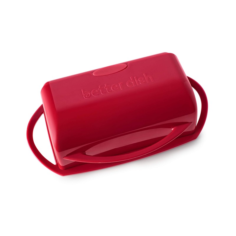 Better Dish Flip-Top Butter Dish without Spreader (Red)