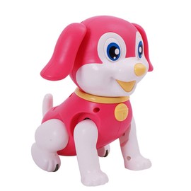 Kisangel 1Pc Cartoon Electric Dog with Lights and Party Favor for and Safe Design High Definition Sound for Year Celebrations Red