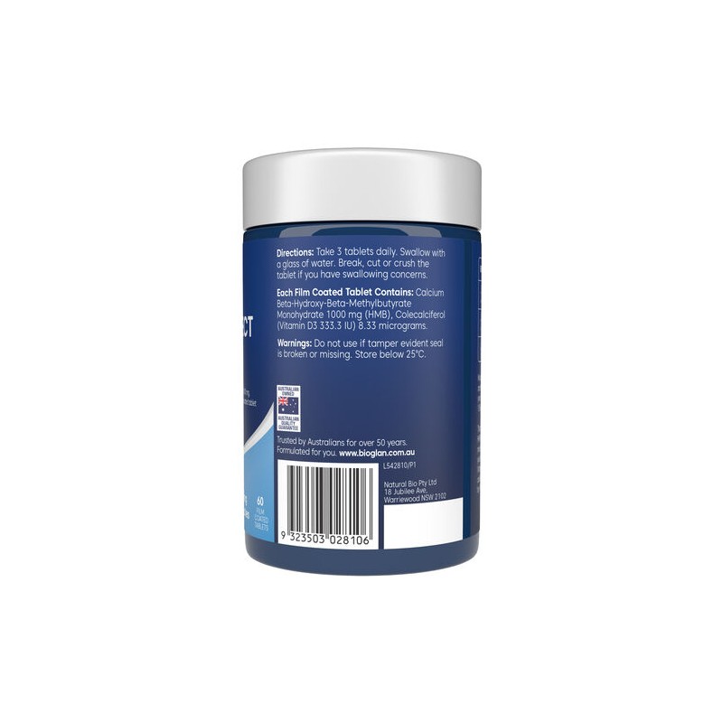 Bioglan Muscle Protect HMB + D3 60 Tablets