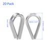M METERXITY 20pcs Stainless Steel Thimble for 2mm Wire Rope