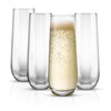KooK Stemless Glass Champagne Flutes, Cocktail Cups for Rose, 9.4