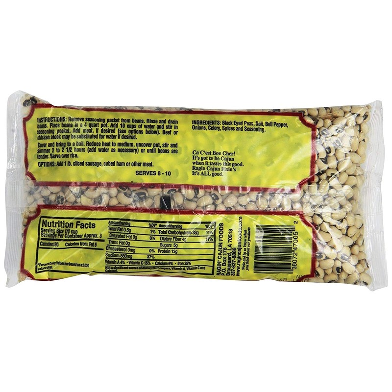 Seasoned Blackeye Beans 16 oz Ragin' Cajun (Pack of 1)