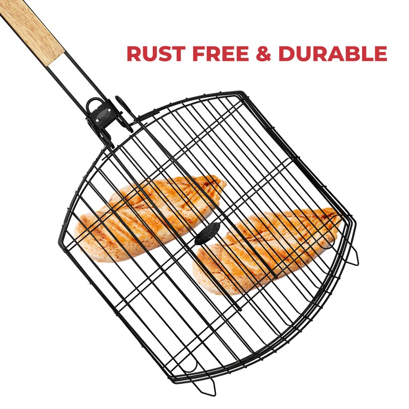 Style Asia Jim Beam JB0126 Extra Large Grilling Basket with