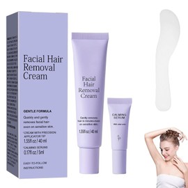 Rercarre Body Hair Removal Cream with Spatula Applicator, Hair Removal Cream Sensitive Skin with Spatula Applicator, Gentle Formula, Safe for Sensit, 1.35 fl oz