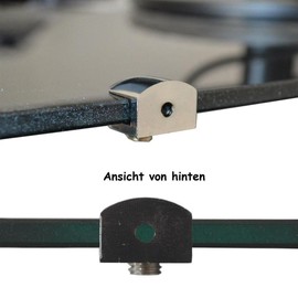 Euro Tische Shelf Holder Glass Shelf Support - Sturdy Shelf Brackets for Glass and Wooden Floors - Various Designs (Pack of 2)