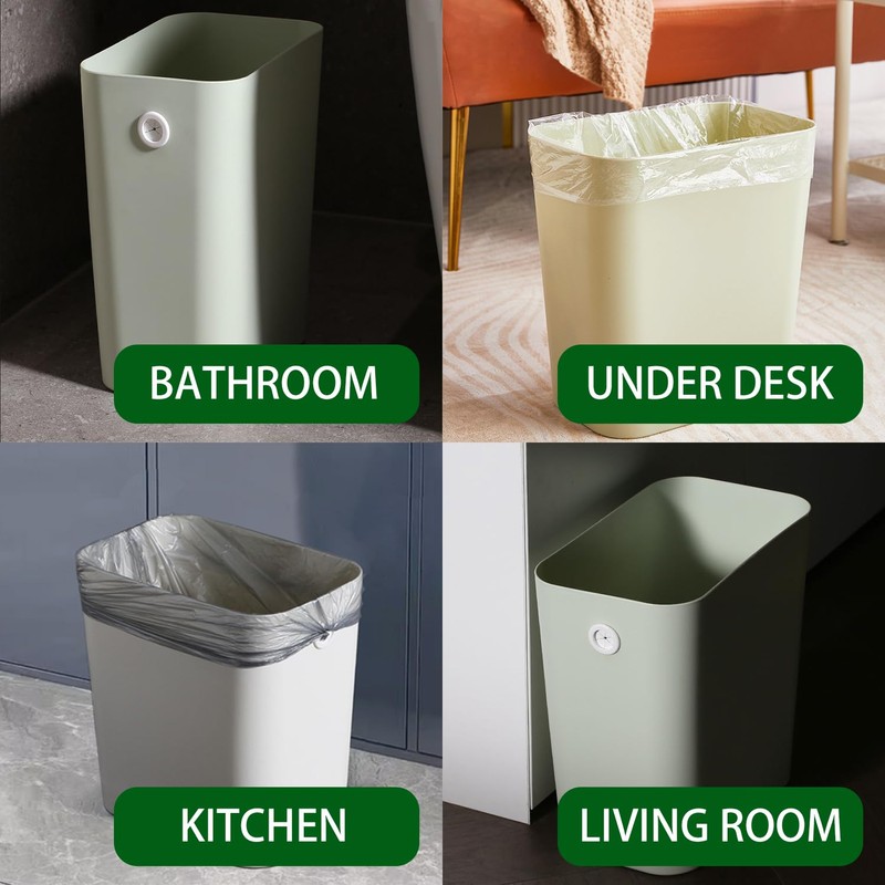 Halyuhn Rectanglar Small Trash Can 3 Pack, 3 Gallon/12 L