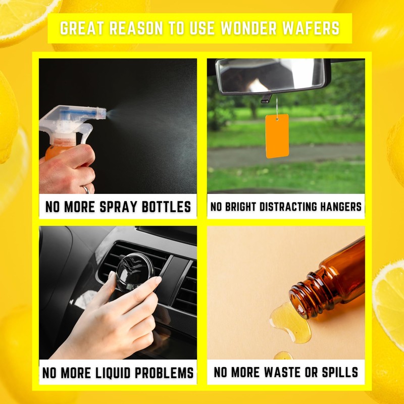 Wonder Wafers 75 count Air Fresheners Individually Wrapped, Fresh Lemon