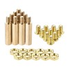 sourcing map 10 Sets M4 Hexagonal Spacer Brass Spacer 22
