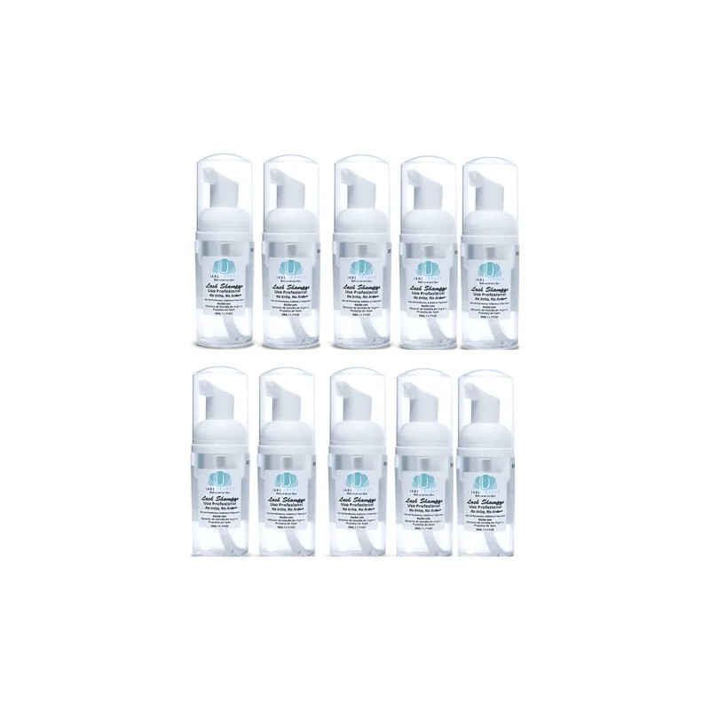 Lash Shampoo Lashes 50ml Pestaña Mink Espuma Limpiadora 10pz