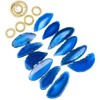 mookaitedecor Blue Agate Slices Wind Chimes for Home Garden Decoration