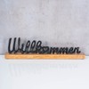 levandeo Lettering Welcome 45 cm Metal Black Mango Wood Decorative