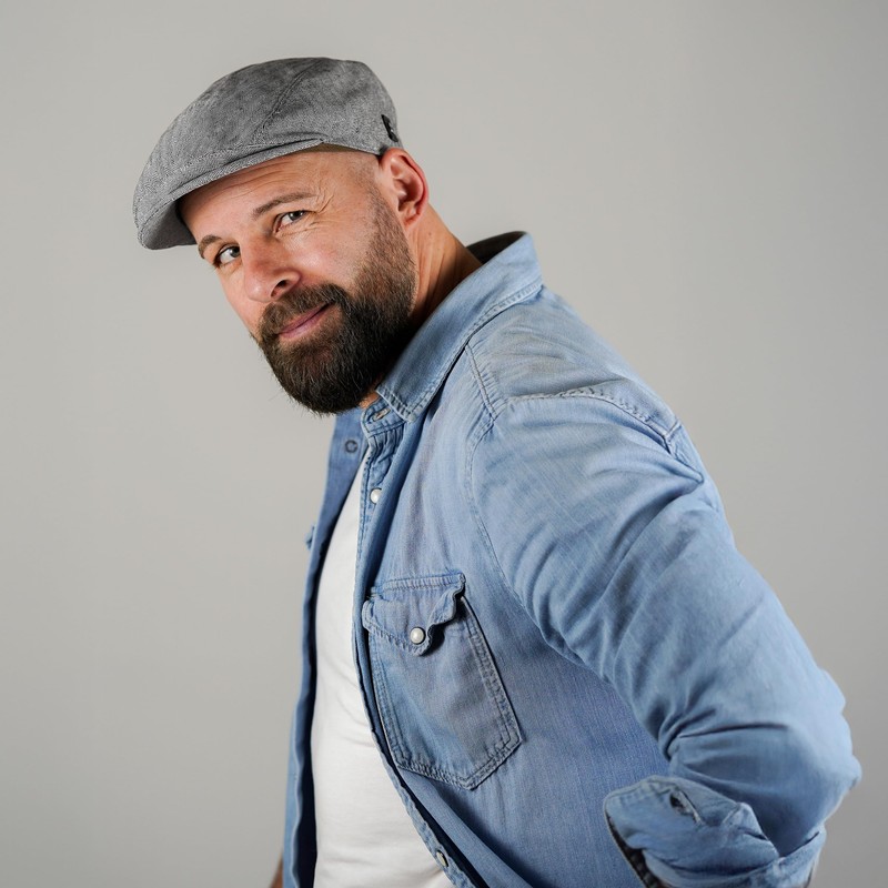 WEROR WEROR-431.1 Men's Flat Cap, gray