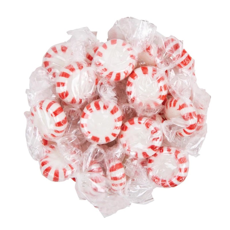 HARD CANDY CONFECTIONS | PEPPERMINT (STARLIGHT MINTS) | Individually Wrapped
