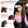 Ponytail Extension Magic Paste, 22Inch Ash Brown Highlighted Honey Blonde