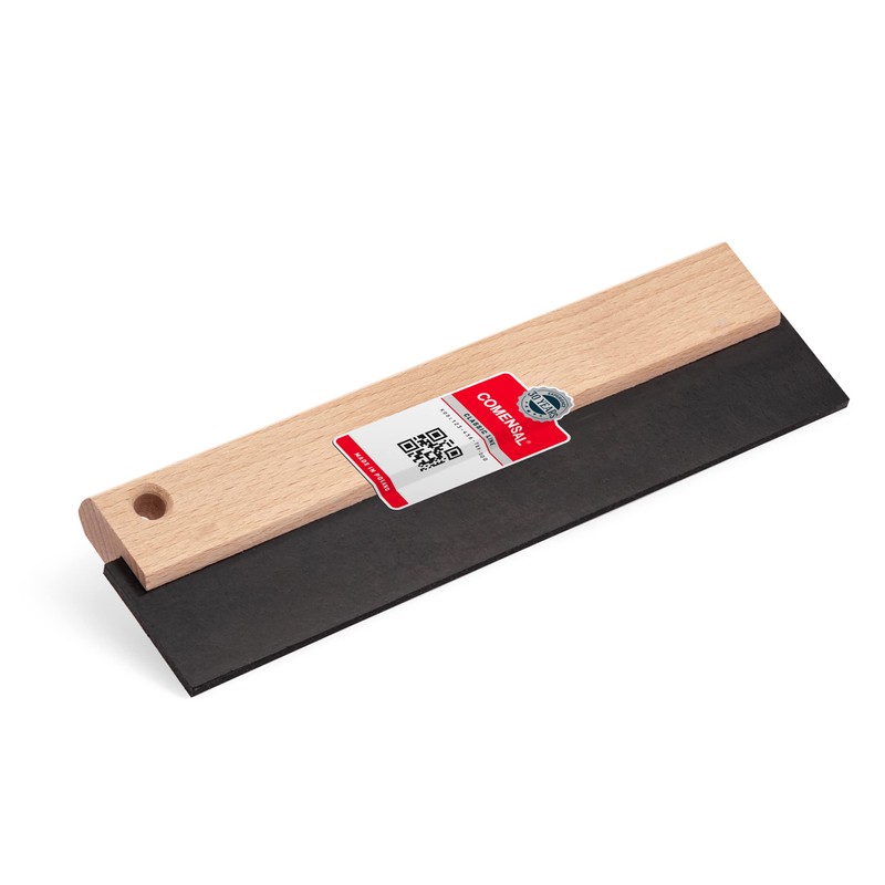 COMENSAL® Rubber Spatula, Tile Spatula, Grout Rubber Wooden Handle, Made