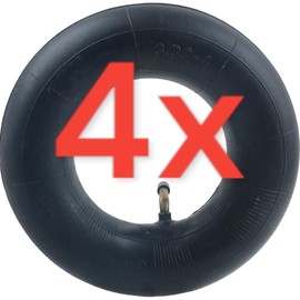 KOVA® 4 x Inner Tube 3.00-4 with TR87 Valve for Sack Truck Handcart Wheelbarrow 260 x 85 mm Rubber Hose Sack Truck Angle Valve Sack Truck Hose Replacement Hose Pneumatic Tyres Inner Tube + 1 Picture