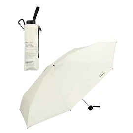 Wpc. IZA Men's All Weather Umbrella [100% Light Blocking & UV Protection & UPF 50+ & For Both Sunny and Rainy Weather], Large & Compact, Off-White, Men's Folding Umbrella, 22.8 inches (58 cm), Stylish