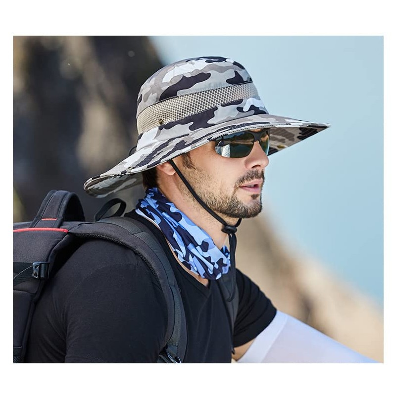 LeafIn Men's Hat, Mesh, Outdoor Fishing Hat, Ten Gallon Hat,