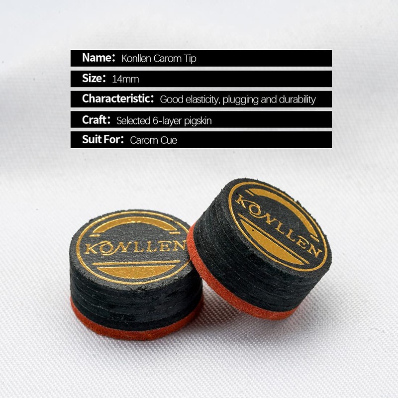 KONLLEN Pool Billiard Cue Tips, 5 Pieces - Pool Cue