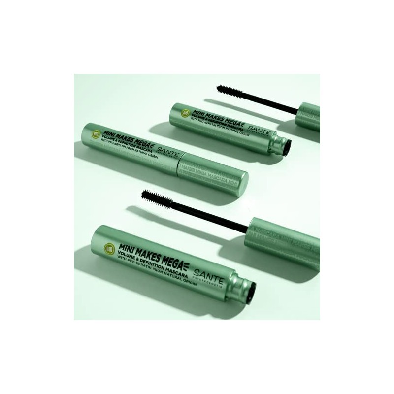 SANTE Naturkosmetik Mascara Flexible Rubber Brush Mascara for Extended and