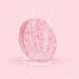 Cellulosic Baby Bath Sponge - 100% Natural, Skin Friendly and Soft Bath Sponge for Infants and Toddlers. Natural, Healthy and Hygienic Bathing for Your Little one! (Pack of 1, Pink)