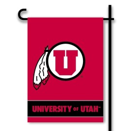 BSI University of Utah Utes Premium Double Sided Garden Flag, 13x18 Inch, Display...