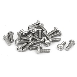 Sourcingmap M4 x 12mm 304 Stainless Steel Torx Security Pan Head Machine Screws 25PCS