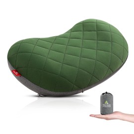 HIKENTURE Camping Pillow Compact【Ultra-lightweight 140g·Compact】Cotton Cover, Washable, Non-slip Treatment, Air Pillow, Camping Pillow, Outdoor Pillow, Camping Pillow, Air Pillow, Inflatable Pillow