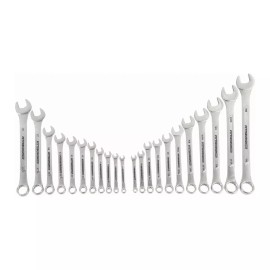 PITTSBURGH PRO 22 Piece, Raised Panel SAE and Metric Combination Wrench Set, 22 Piece