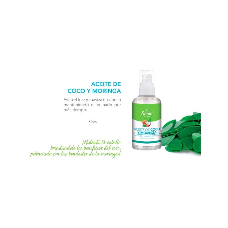 Sheló NABEL Aceite De Coco Y Moringa Para Cabello Anti