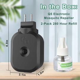 Simashts Bluetooth Mosquito Repellent Indoor Use, Electronic Mosquito Repellent Plug in, with 2-Pack 280 Hr Repellent Refills, DEET-Free Mosquito Repeller for Home, Bedroom