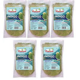 Indigo Powder for Hair Pack Of 5 Each Product 100Grams / Poudre d'indigo (500 Grams)(5X 100 Gms) Indigofera Tinctoria For Hair Color (External Use)| Brown to Black Shades